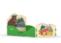 A brightly coloured Gruffalo themed junior bed with high quality images of the Graffalo, Fox and Mouse