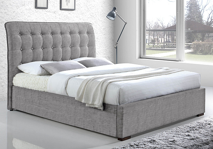 Hamilton Fabric Bed Frame Light Grey