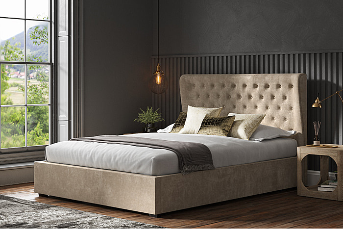 Emporia Beds Hampstead Wing Ottoman Fabric Bed Frame