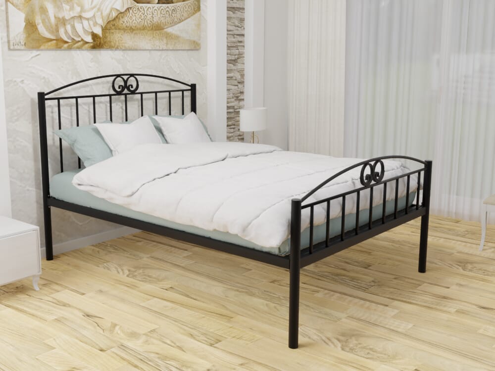 Metal Beds Ltd Holly Wrought Iron Bed Frame, Rod Iron King Bed Frame