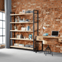 Indian Hub Cosmo Industrial Large Open Bookcase