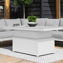 Maze Oslo Corner Group with Rising Table - White