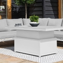 Maze Oslo Large Corner Group with Rising Table - White
