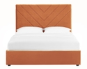 LPD Islington Orange Velvet Fabric Bed Frame