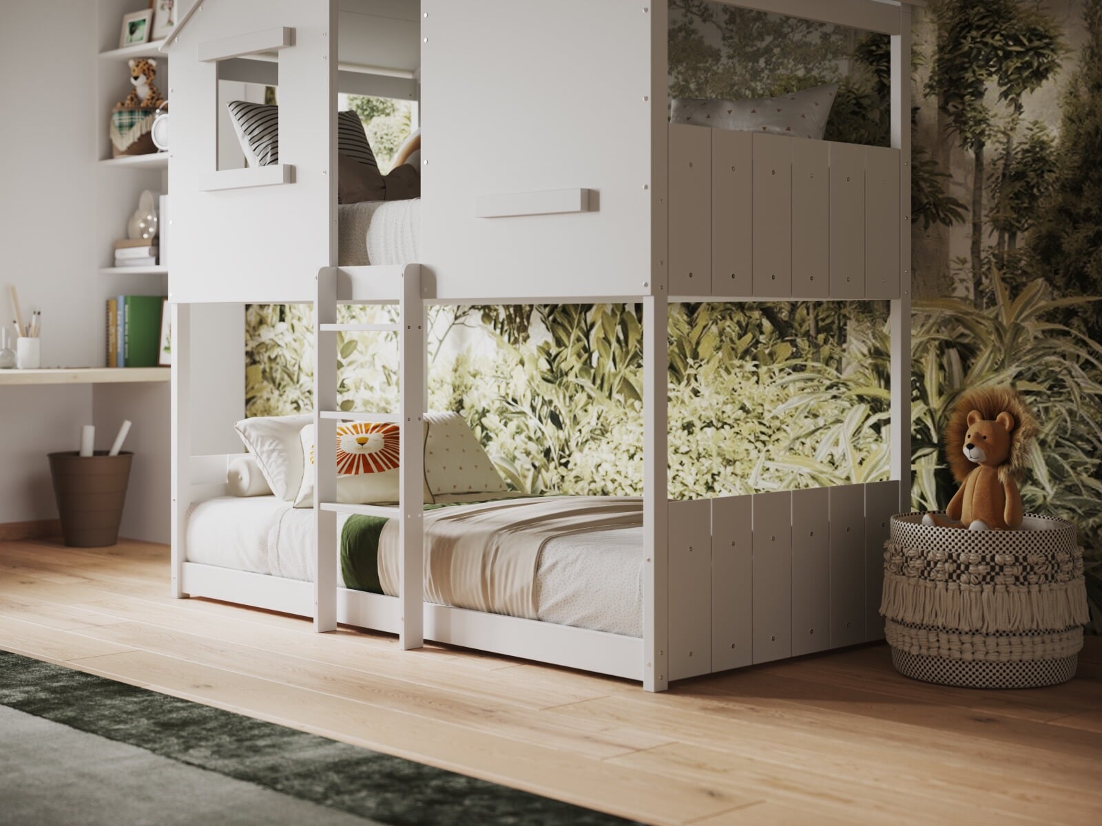 Flair Jungle Bunk Bed White