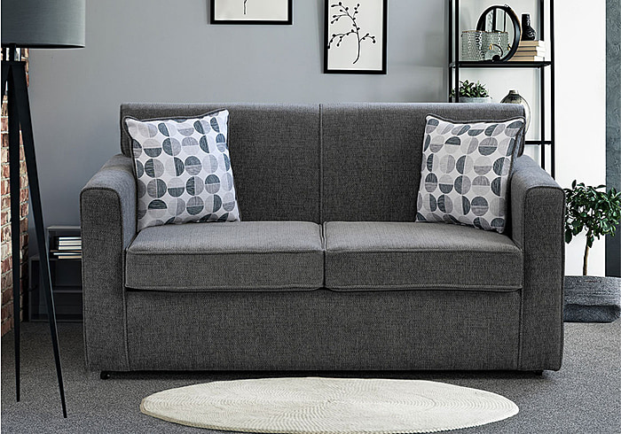 Sweet Dreams Kendal 2 Seater Fabric Sofa Bed sleeps 2 wide range of fabric choices tensioned sprung base microfibre block mattress
