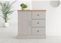 GFW Kendal Multi Unit classic country styling with 3 drawers 1 cupboard available in grey and slate blue with a contrasting oak effect top
