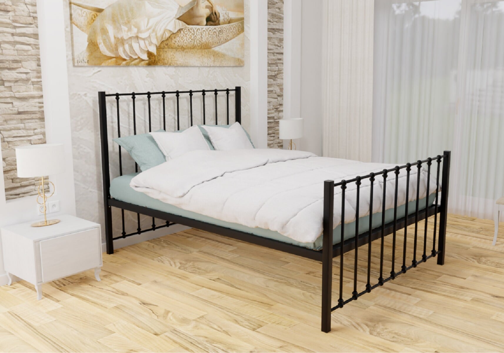 Super king iron on sale bed frame