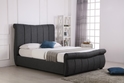 Flair Grey Fabric Kylo Ottoman Sleigh Bed
