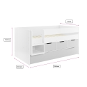 Flair Lars Low Cabin Bed with Trundle and Storage Drawers
