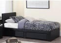 Serene Latino Faux Leather 2 Drawer Bed Frame