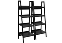 Dorel Lawrence Black Ladder Bookcase (Set of 2)