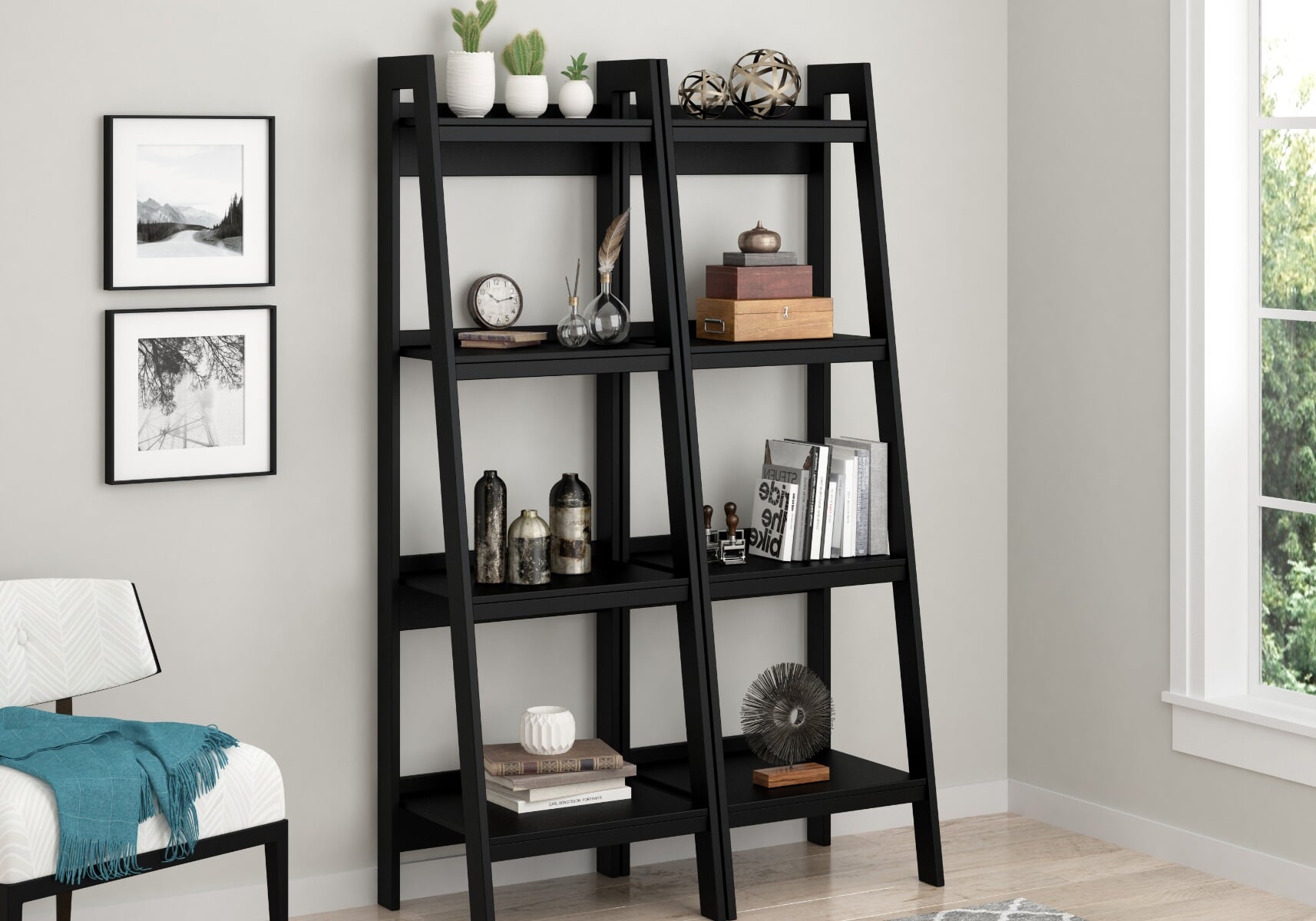 Black deals ladder shelf