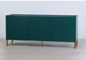 Flair Lenny Painted Sideboard Green with Brass Accents sturdy mdf construction and metal legs