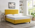 LPD Lexie Mustard Velvet Fabric Bed Frame