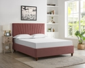 LPD Lexie Pink Velvet Fabric Bed Frame