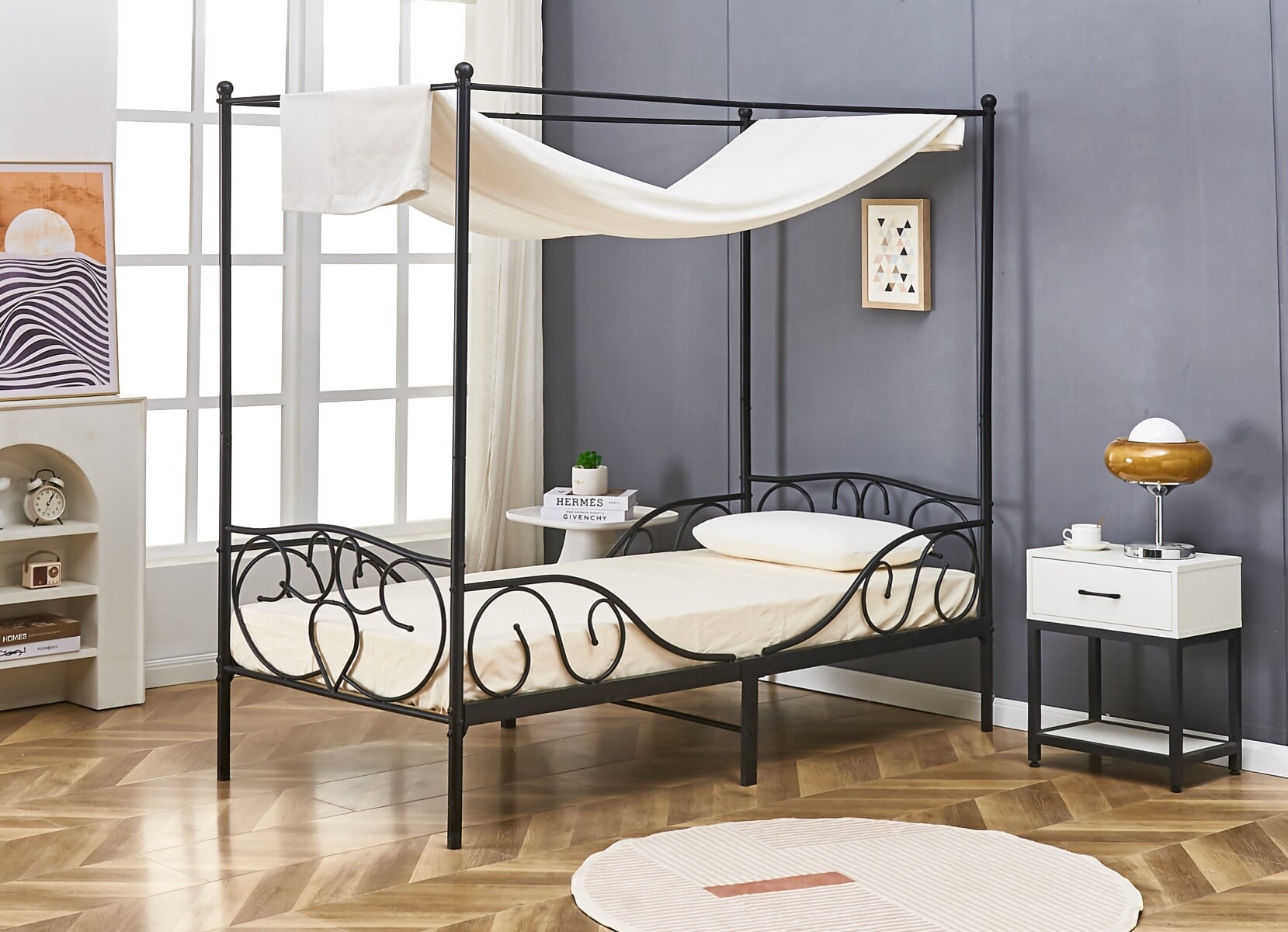 Iron four deals poster bed