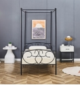 Flair Liberty Black Metal Four Poster Bed With Side Rails