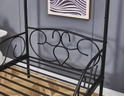 Flair Liberty Black Metal Four Poster Bed With Side Rails