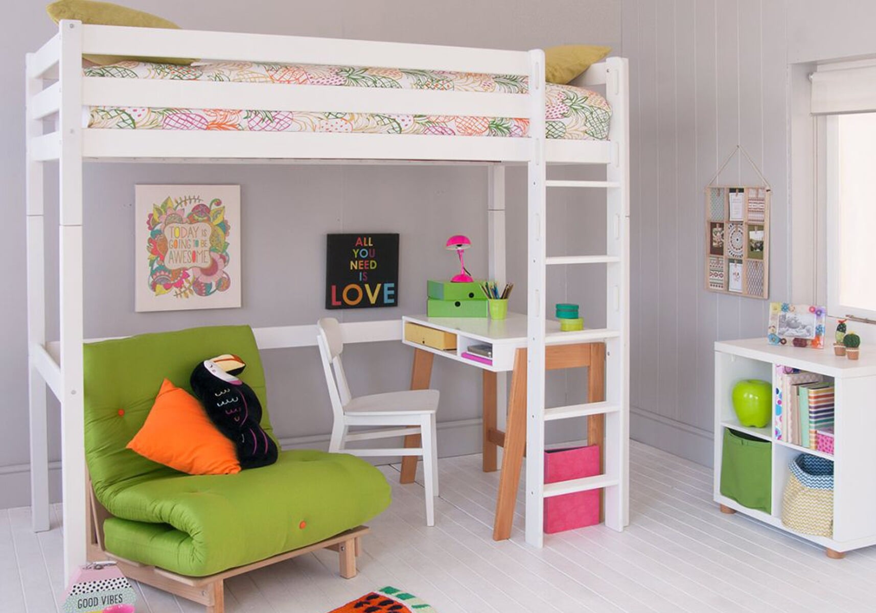 Bunk bed with discount chair