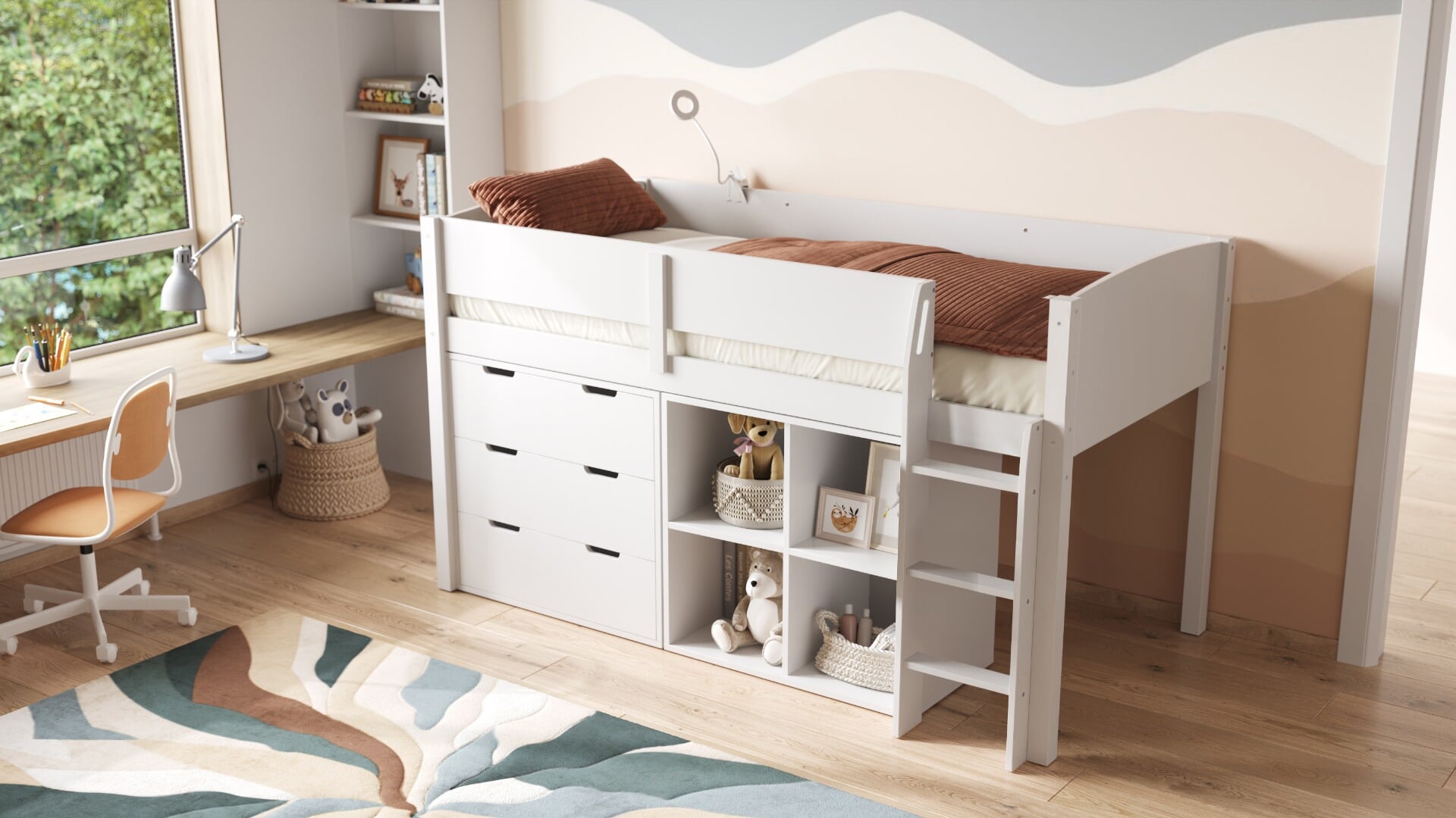 Mckinley single mid sleeper bed sale