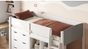 Flair Loop Midsleeper Wooden Bed Full Storage Set