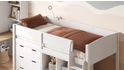 Flair Loop Midsleeper Wooden Bed Full Storage Set