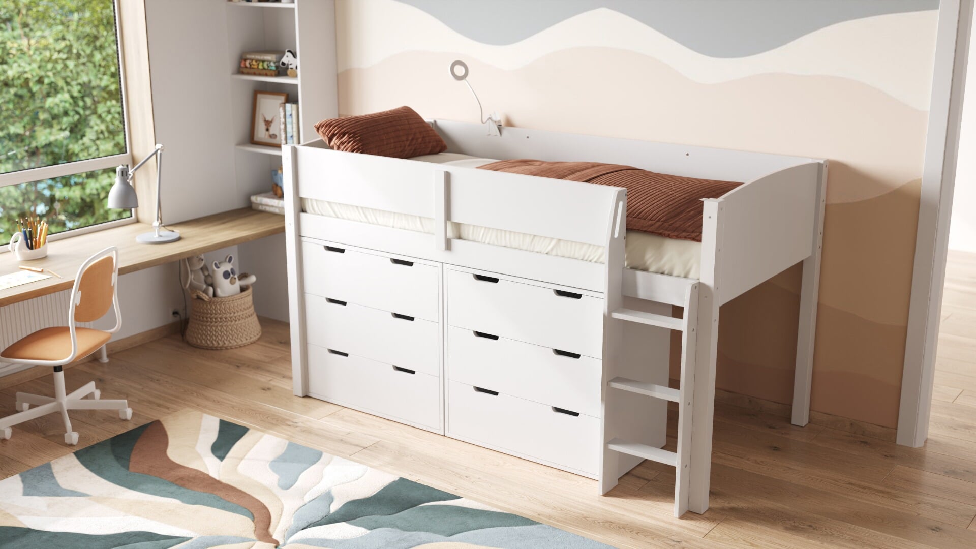 Kids bed and storage sales