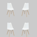 Flair Lucio Set Of 4 Dining Chairs White