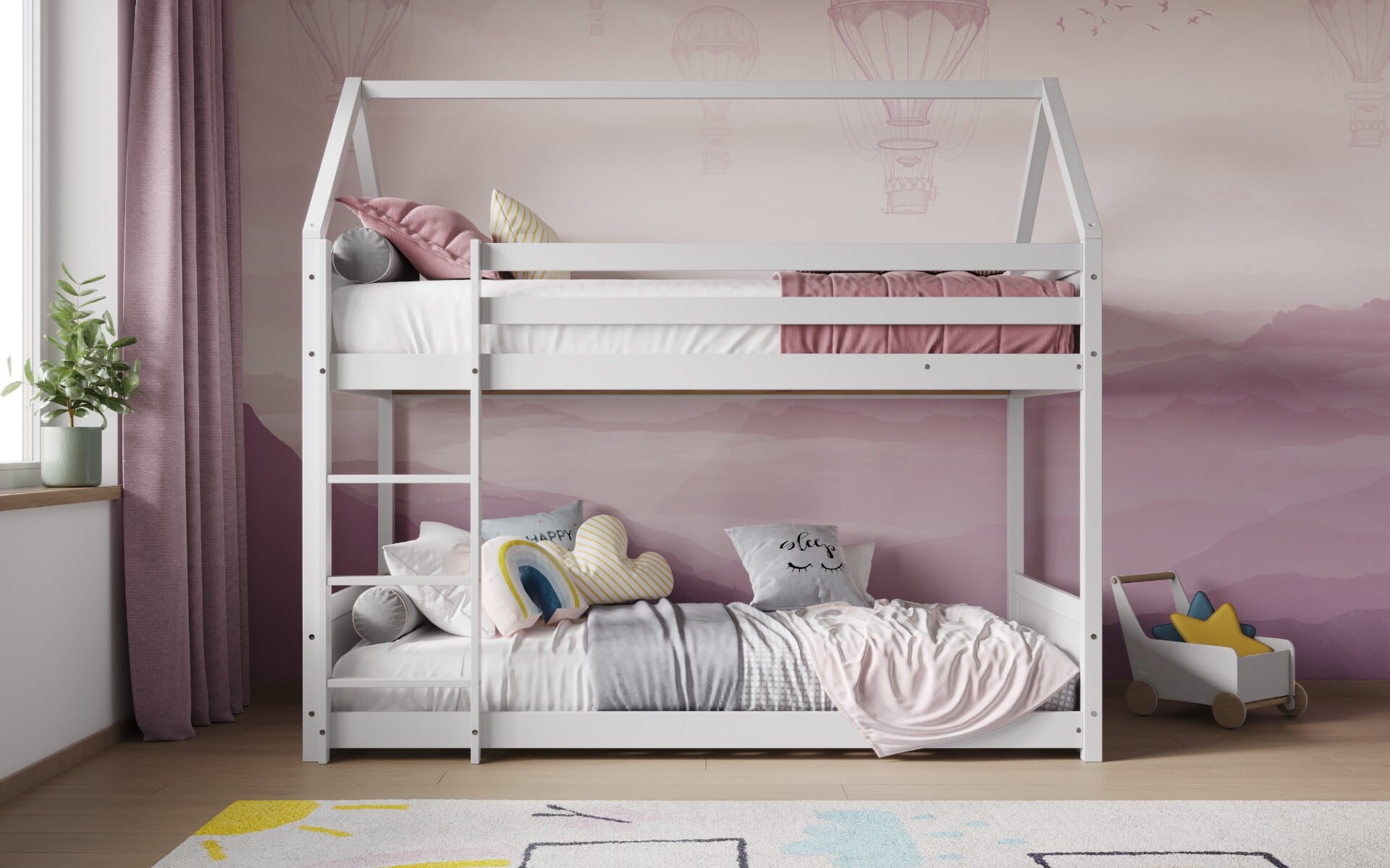 White low bunk beds deals