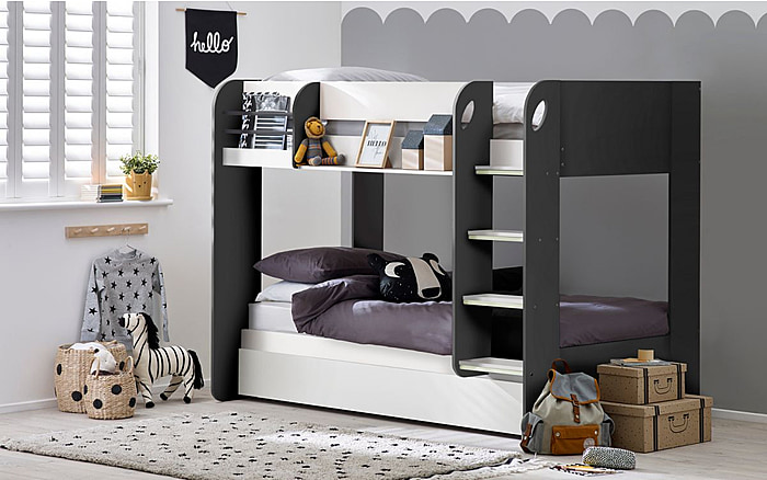 Julian Bowen Mars Bunk Bed with Trundle and Shelf