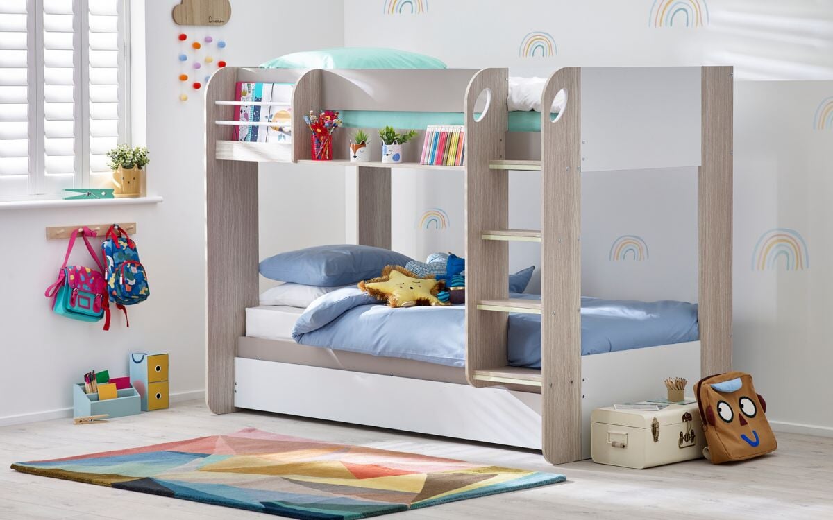 Juliann bunk bed with shop trundle