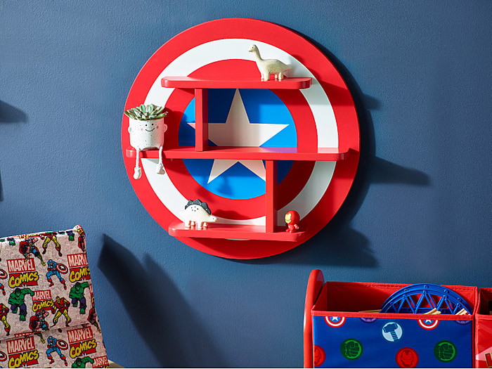 Marvel Captain America Wall Shelf with Storage