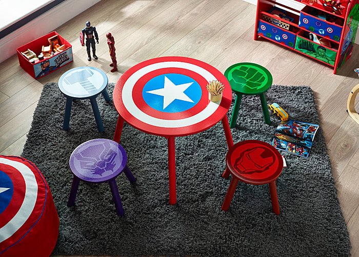 Marvel Avengers Wooden Table and Stool Set