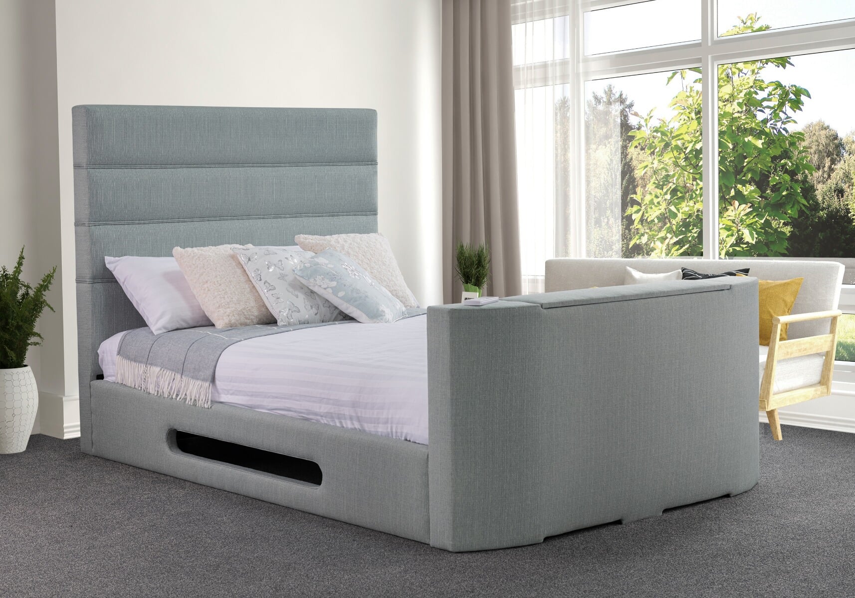 Bed frame with tv in deals it