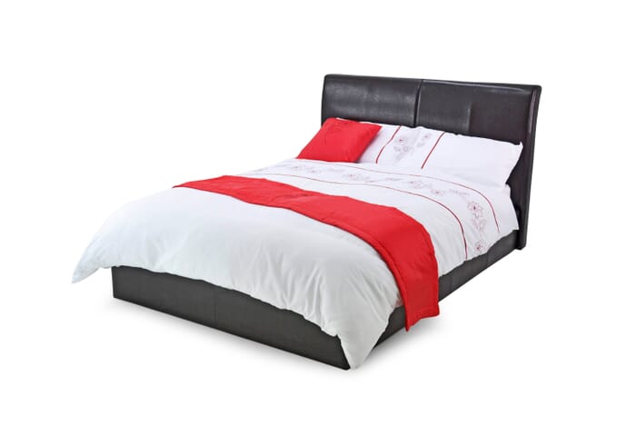 Metal Beds Texas Faux Leather Bed Frame, Small Double Leather Bed Frames