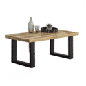 Indian Hub Surrey Solid Wood & Metal Coffee Table