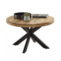 Indian Hub Surrey Solid Wood Coffee Table With Metal Spider Legs