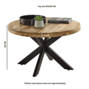 Indian Hub Surrey Solid Wood Coffee Table With Metal Spider Legs