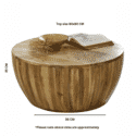 Indian Hub Surrey Solid Wood Drum Coffee Table