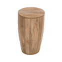 Indian Hub Surrey Solid Wood Drum Side Table