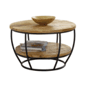 Indian Hub Surrey Solid Wood & Metal Coffee Table With Shelf