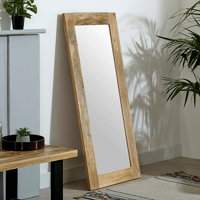 Indian Hub Surrey Solid Wood Frame Mirror Extra Long