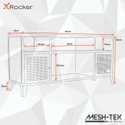 X Rocker Mesh-Tek Media TV Storage Unit