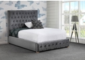 Sweet Dreams Melody Fabric Bed Frame slatted base 12 fabric options Wooden feet Deep padded headboard