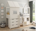 Kids Avenue Midi Playhouse with Desk and Chest of Drawers
