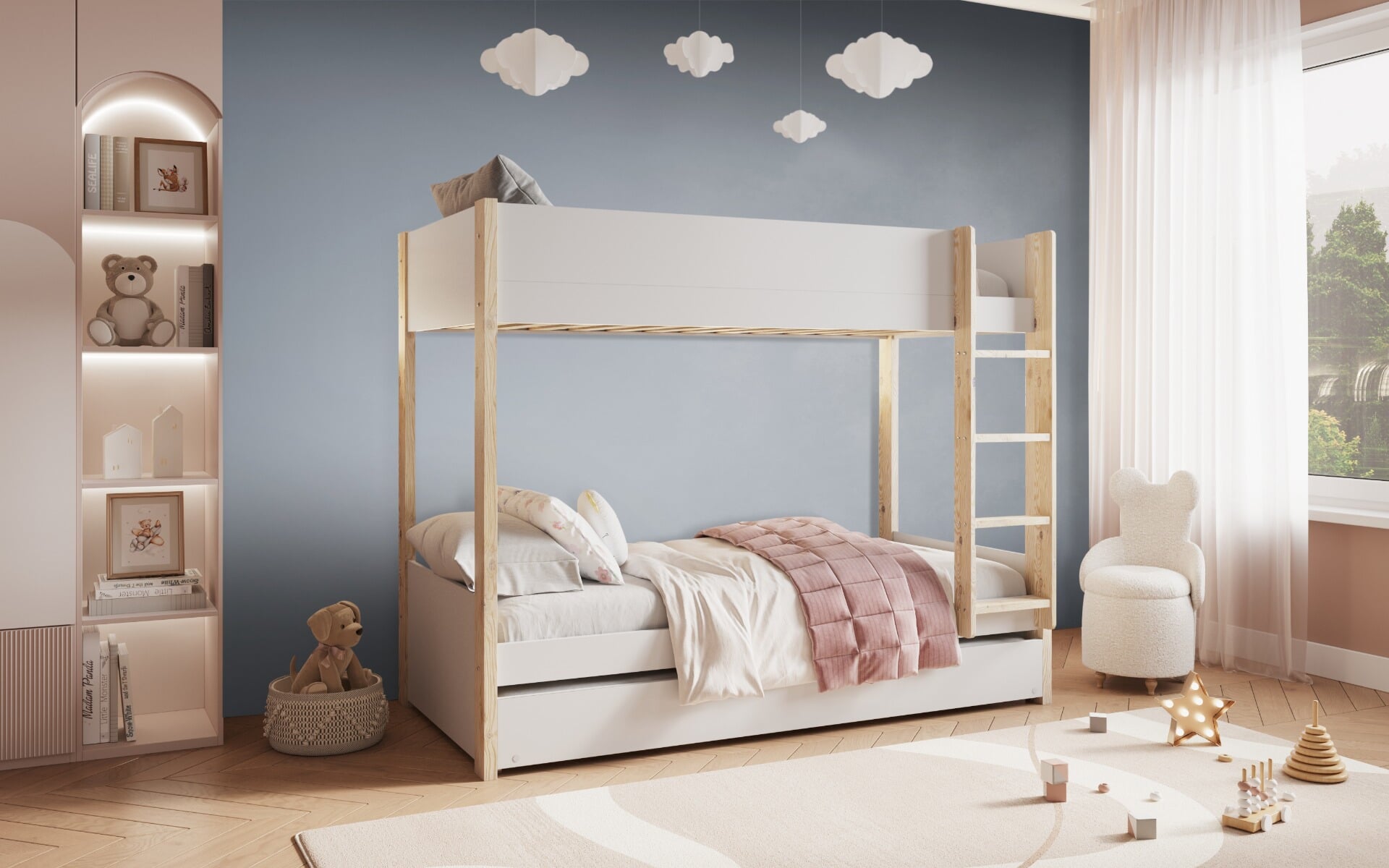 Noomi Tipo Bunk Bed Grey FSC Certified