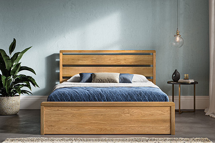 Emporia Beds Modena Oak Ottoman Bed Frame