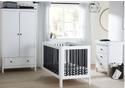 Ickle Bubba Tenby 3 Piece Furniture Set includes cot bed changing unit and wardrobe 2 colour options modern design