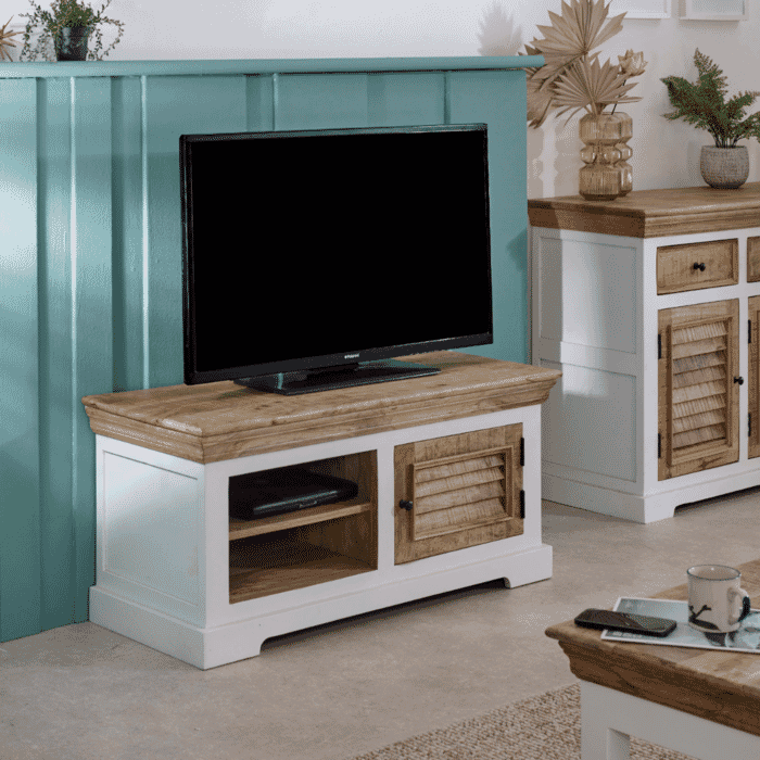 Indian Hub Alfie Wood TV Cabinet/Bench